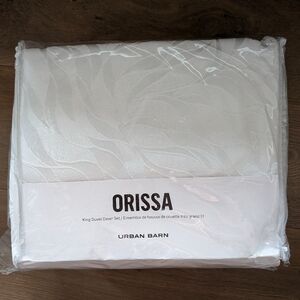 Orissa White King Duvet Cover Set By Urban Barn - Brand New In Packaging